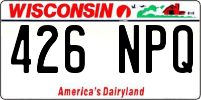 WI license plate 426NPQ