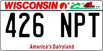 WI license plate 426NPT