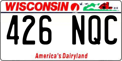 WI license plate 426NQC
