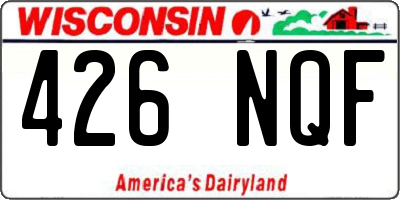 WI license plate 426NQF