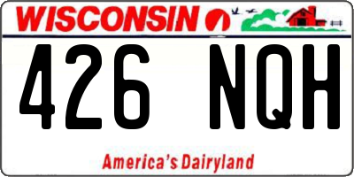 WI license plate 426NQH