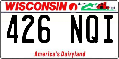WI license plate 426NQI