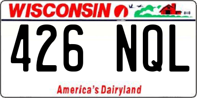 WI license plate 426NQL