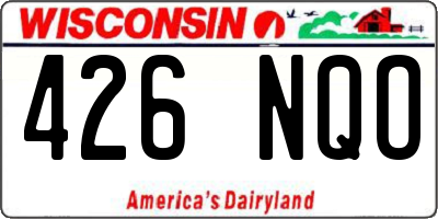 WI license plate 426NQO