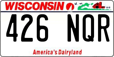 WI license plate 426NQR
