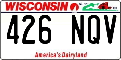 WI license plate 426NQV