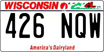 WI license plate 426NQW