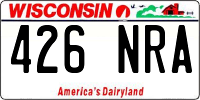 WI license plate 426NRA