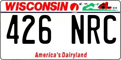 WI license plate 426NRC