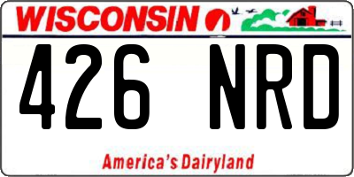 WI license plate 426NRD