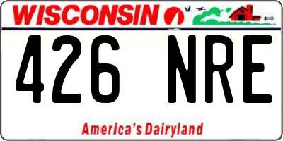 WI license plate 426NRE
