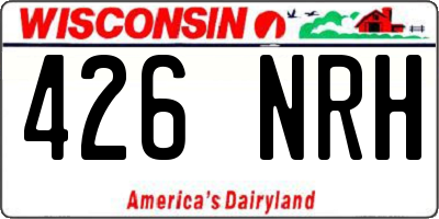 WI license plate 426NRH
