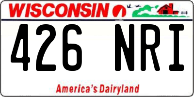WI license plate 426NRI