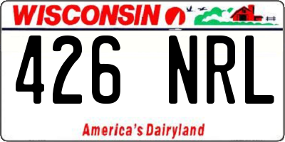 WI license plate 426NRL