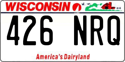 WI license plate 426NRQ