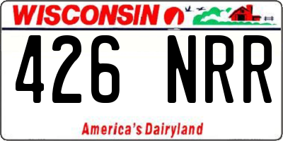 WI license plate 426NRR