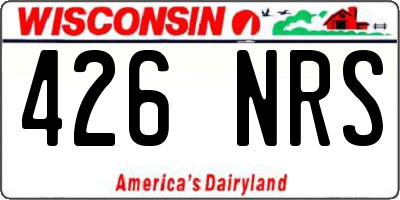 WI license plate 426NRS