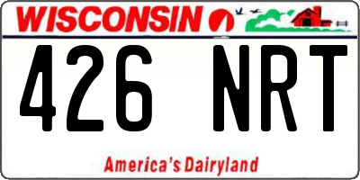 WI license plate 426NRT