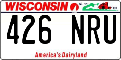 WI license plate 426NRU