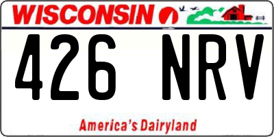 WI license plate 426NRV