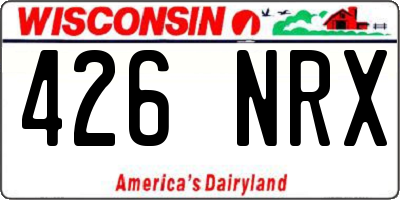 WI license plate 426NRX