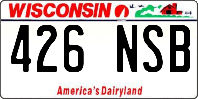 WI license plate 426NSB