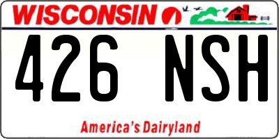 WI license plate 426NSH