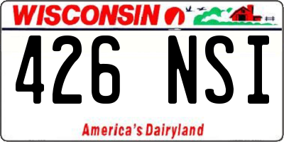 WI license plate 426NSI