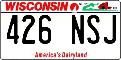 WI license plate 426NSJ