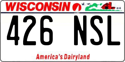 WI license plate 426NSL