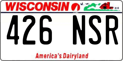 WI license plate 426NSR