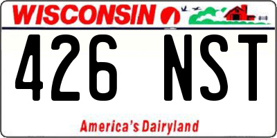 WI license plate 426NST