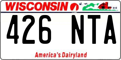 WI license plate 426NTA