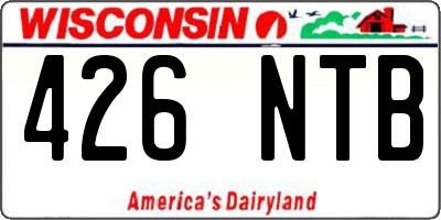 WI license plate 426NTB