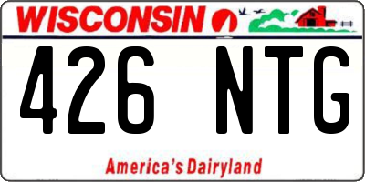 WI license plate 426NTG