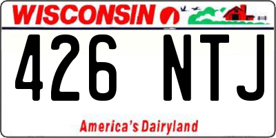 WI license plate 426NTJ