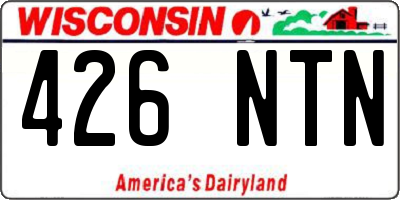 WI license plate 426NTN