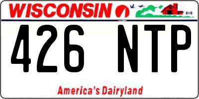 WI license plate 426NTP