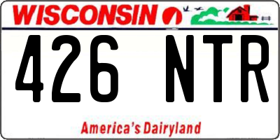 WI license plate 426NTR