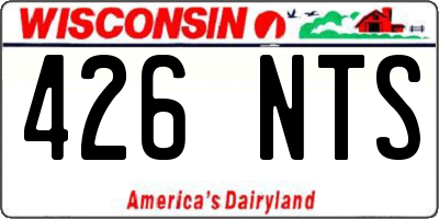 WI license plate 426NTS