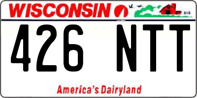 WI license plate 426NTT