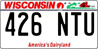 WI license plate 426NTU