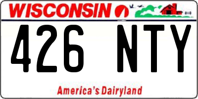 WI license plate 426NTY