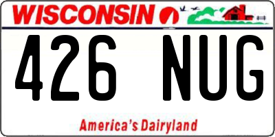 WI license plate 426NUG