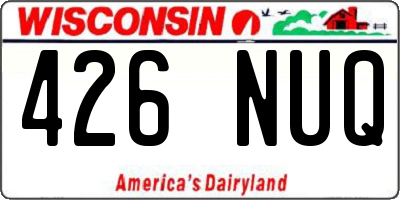 WI license plate 426NUQ
