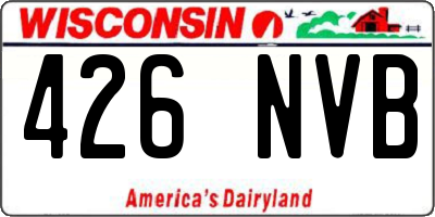 WI license plate 426NVB