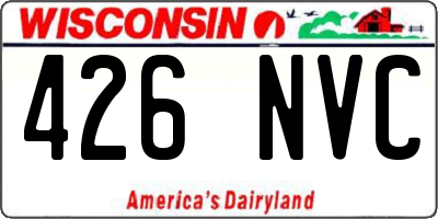 WI license plate 426NVC