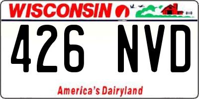 WI license plate 426NVD
