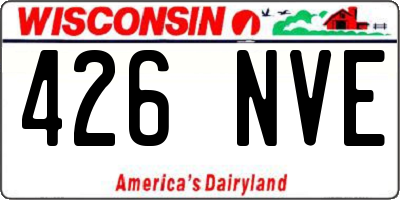 WI license plate 426NVE