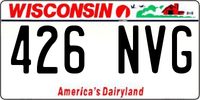WI license plate 426NVG